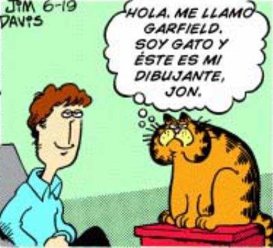 Garfield en su primera tira de 1978.