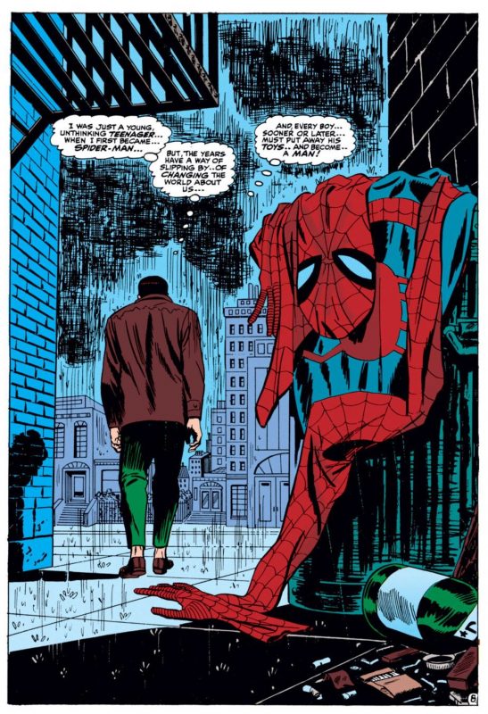 Peter Parker renunciando a ser Spider-man