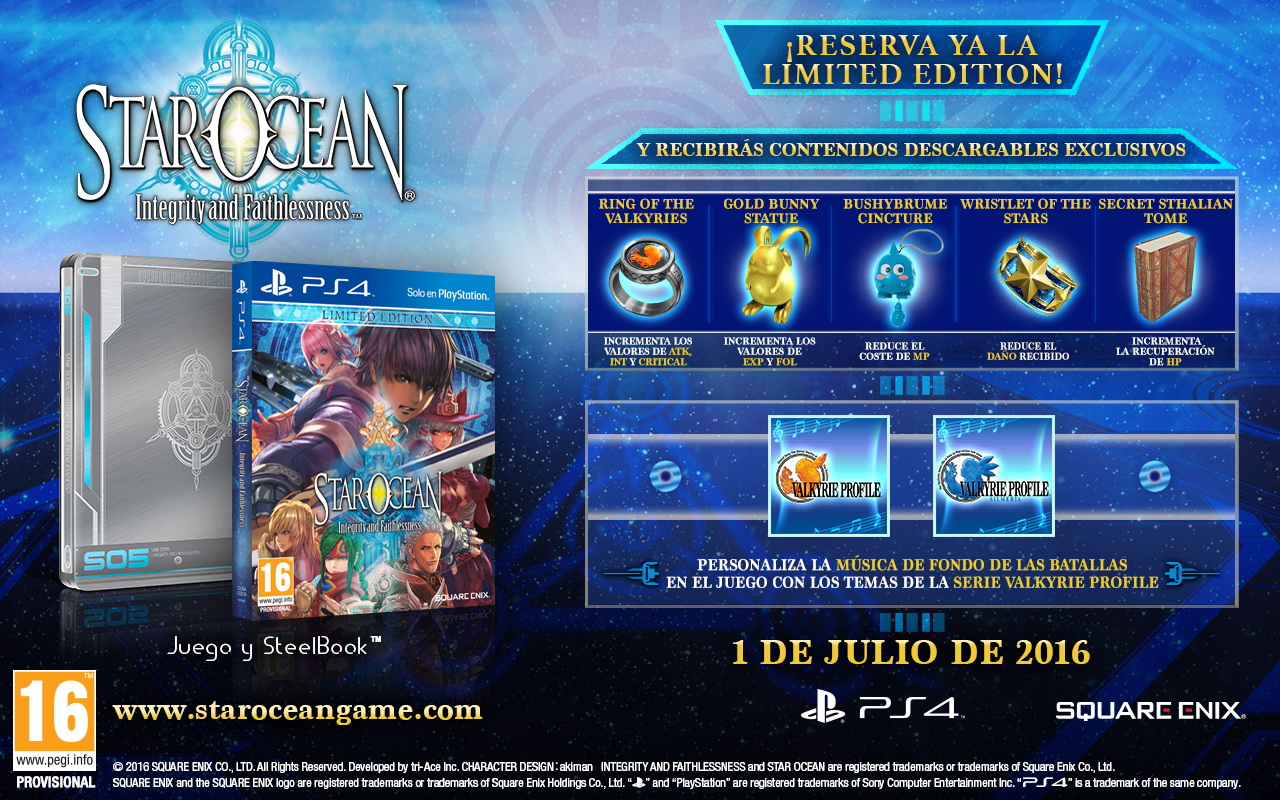 Star Ocean: Integrity and Faithlessness Limited Edition