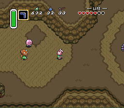 El Dark World transforma a la gente que entra en él, Link es un conejo rosa