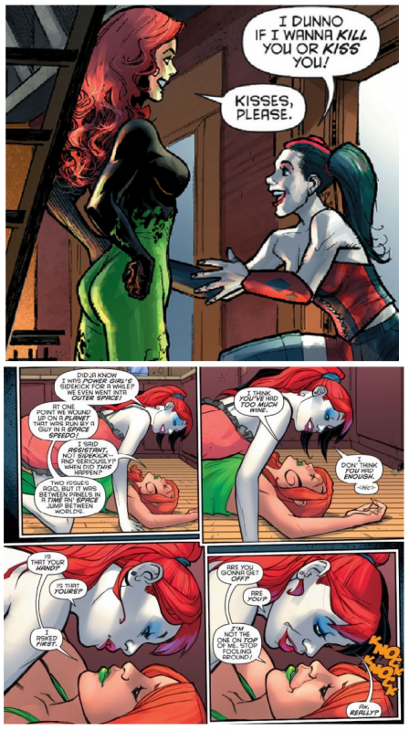 Muestras de amor entre Harley y Poison Ivy