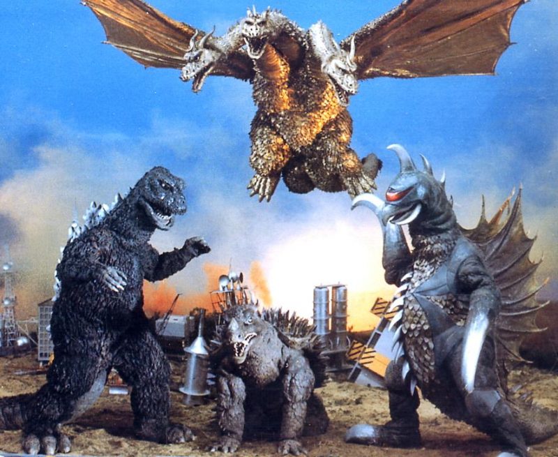 Los cuatro monstruos principales de la película